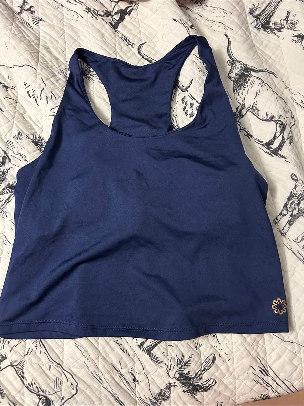 Navy Blue Racerback Athletic Tank